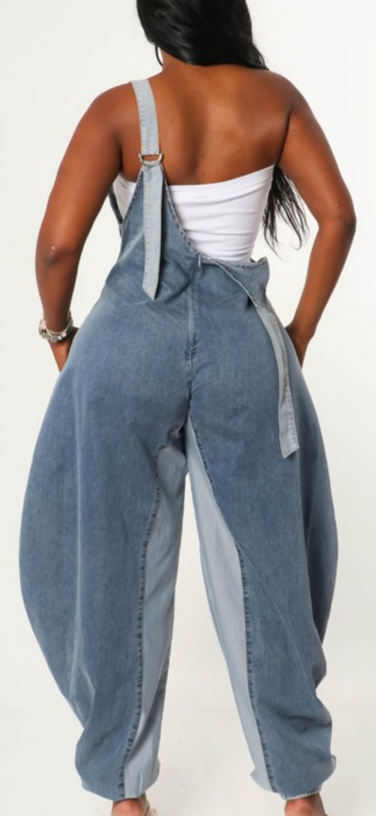 Denim Puffer Jumpsuit